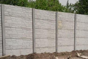 دیوار پیش ساخته بتنی باغی طرح سنگ تک رو نما