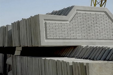 دیوار پیش ساخته بتنی طرح آجری تک رو نما کد 5