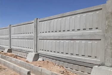 دیوار پیش ساخته بتنی طرح کرکره ای دو رو نما کد 2