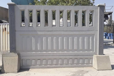 دیوار پیش ساخته بتنی طرح کرکره ای و نرده ای دو رو نما