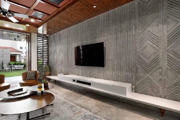 بتن اکسپوز طرح دار