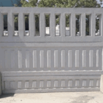 دیوار بتنی دو رو طرح کرکره ای و نرده ای
