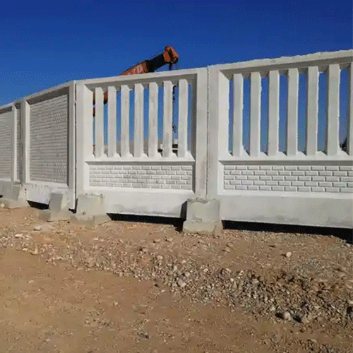 دیوار پیش ساخته بتنی طرح آجری و نرده ای