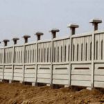 دیوار پیش ساخته بتنی طرح آجری و نرده ای