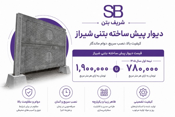 دیوار پیش ساخته بتنی شیراز